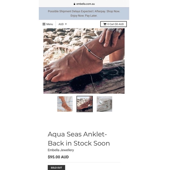 New sterling silver Embella anklet - Picture 5 of 6